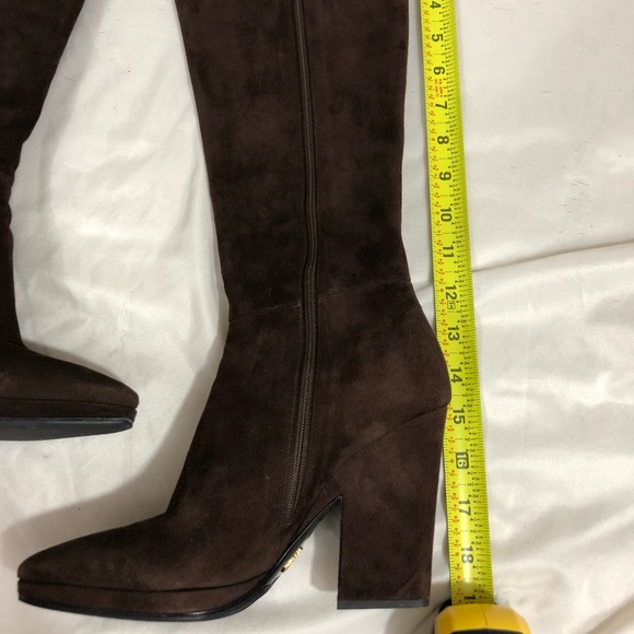 PRADA Brown suede boots size 36.5 - Picture 6 of 8